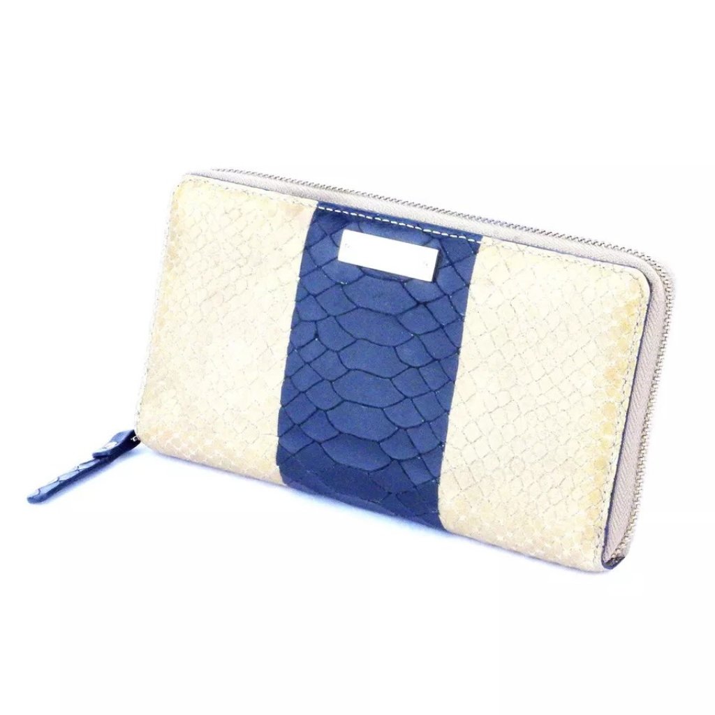 Kate Spade Length Leather Used D2106 Press Purse Python-Tone Beige Type